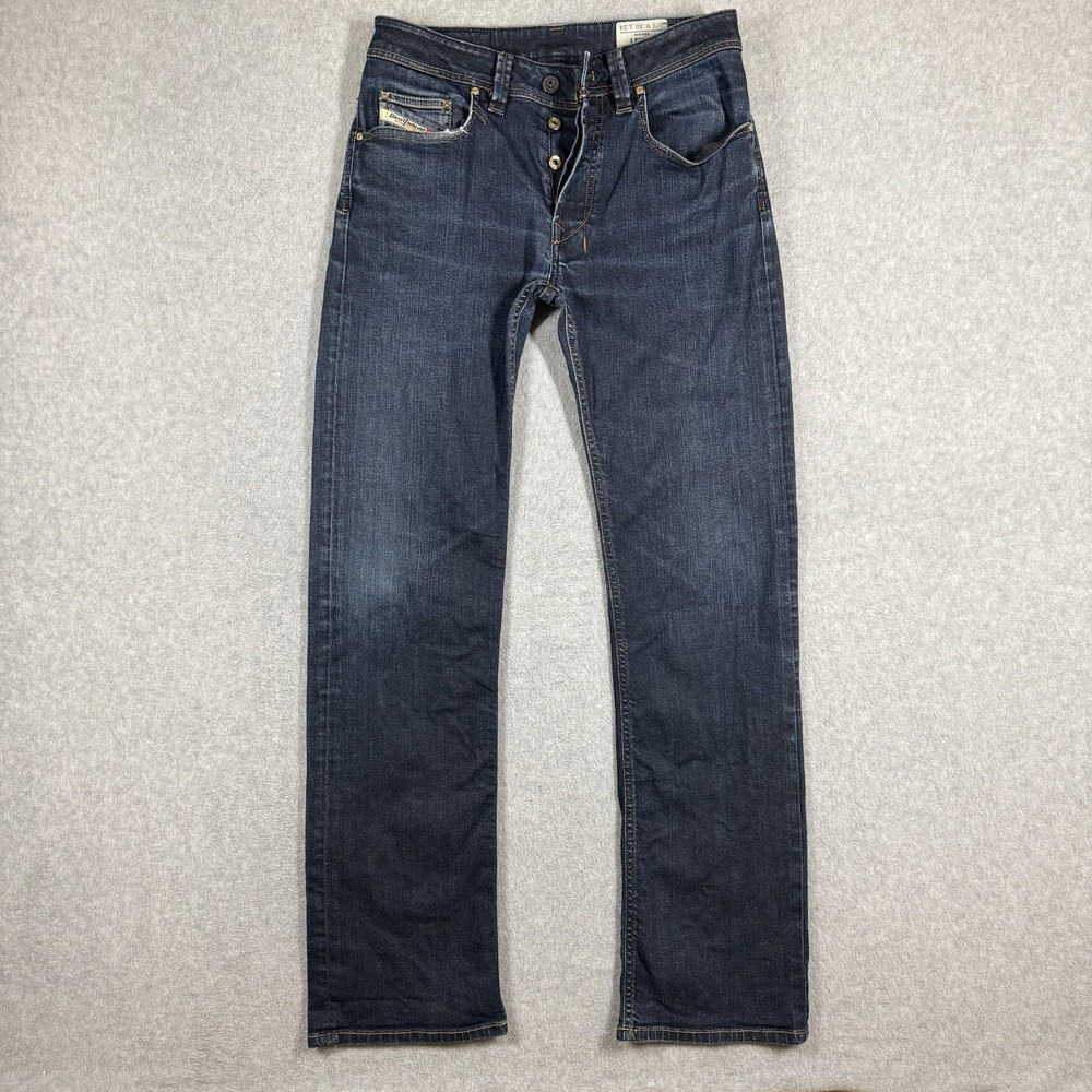 Diesel Levan Jeans Men 30x34 Blue Relaxed Straight Stretch Made in Italy 008AA